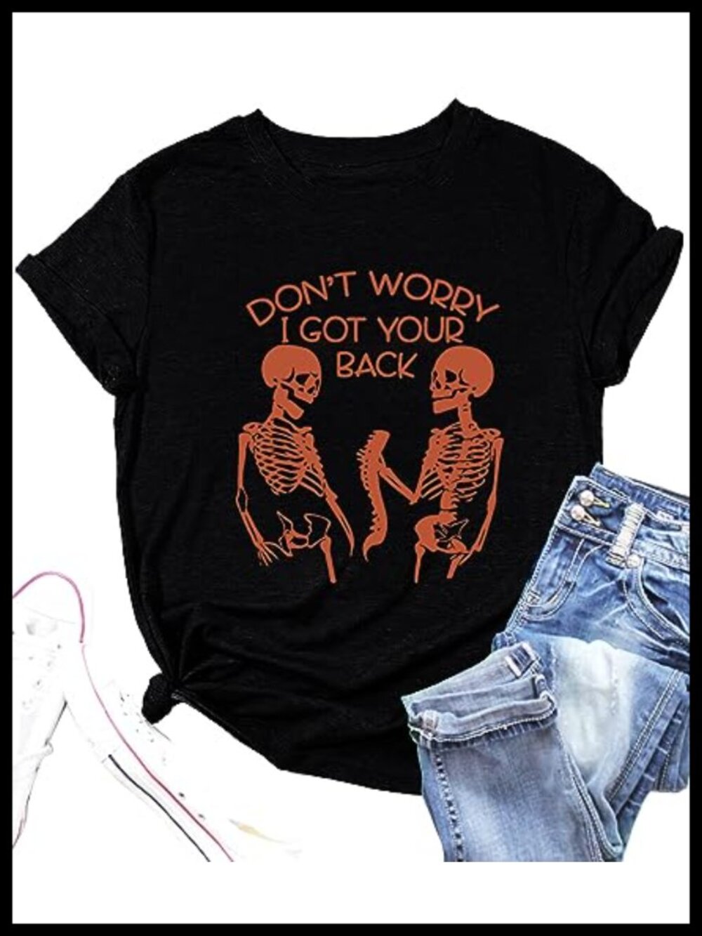 Skeleton Graphic Tee Vintage Halloween Crew Neck Short Sleeve T-Shirt